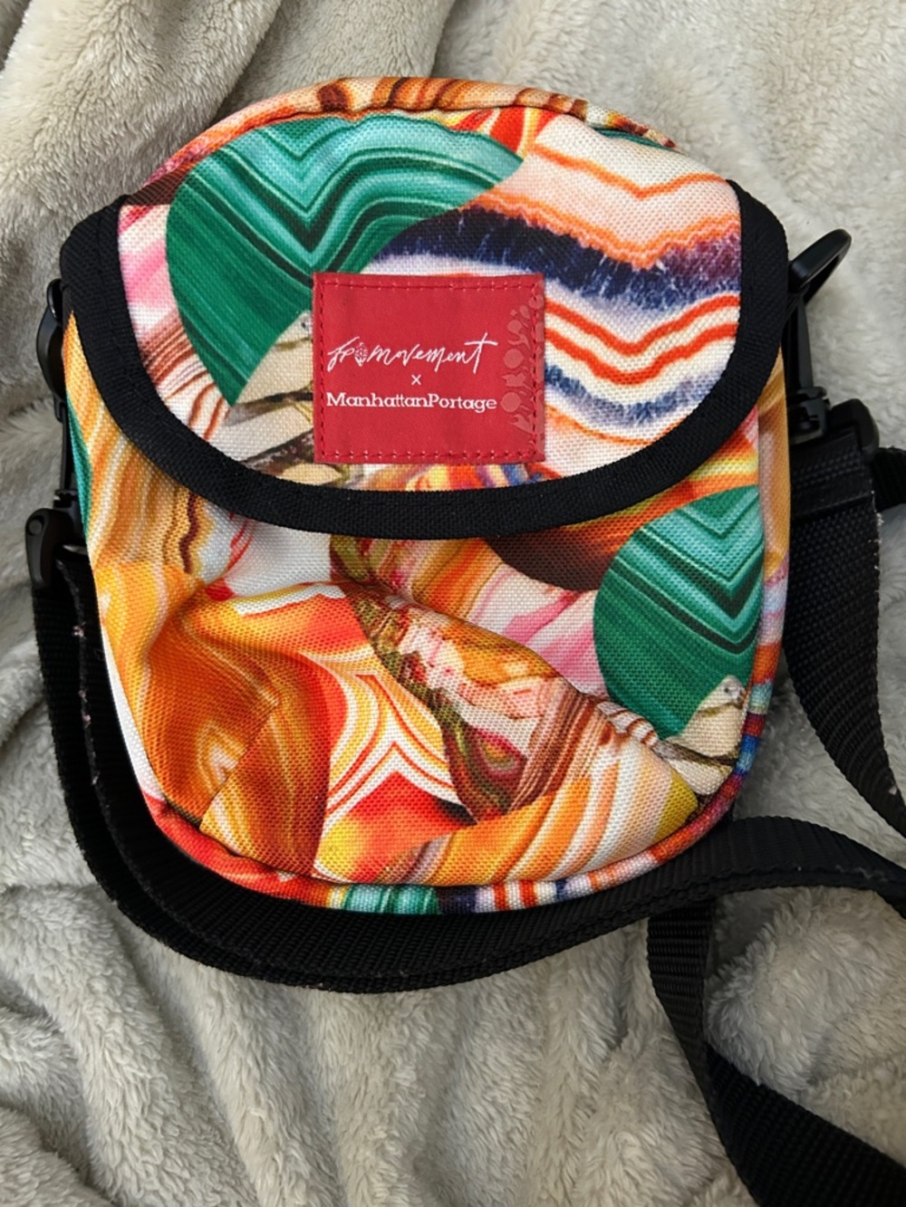 Free People Movement X Manhattan Portage Multicolor Crossbody Bag